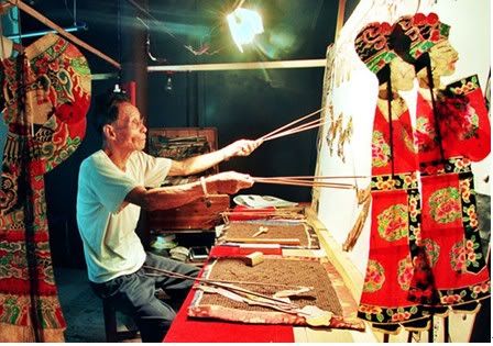 Chinese Shadow Puppet Play Interact China Chinese Shadow Puppet Play Interact China